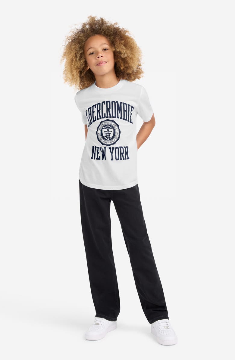 abercrombie kids Kids' Collegiate Tee, Alternate, color, Bright White