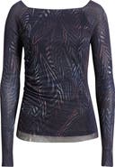 BOSS Essuna Print Pleated Top