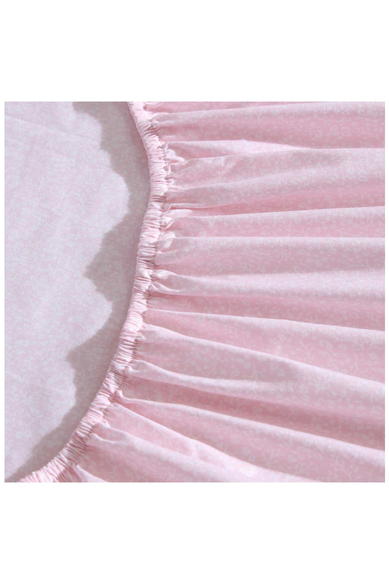 Victorian Scroll 200-Thread Count Cotton Percale Sheet Set, Alternate, color, LIGHT-PASTEL PINK