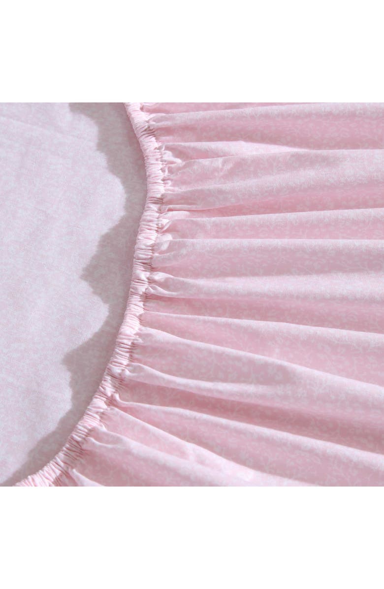 Laura Ashley Victorian Scroll 200-Thread Count Cotton Percale Sheet Set, Alternate, color, Light-Pastel Pink