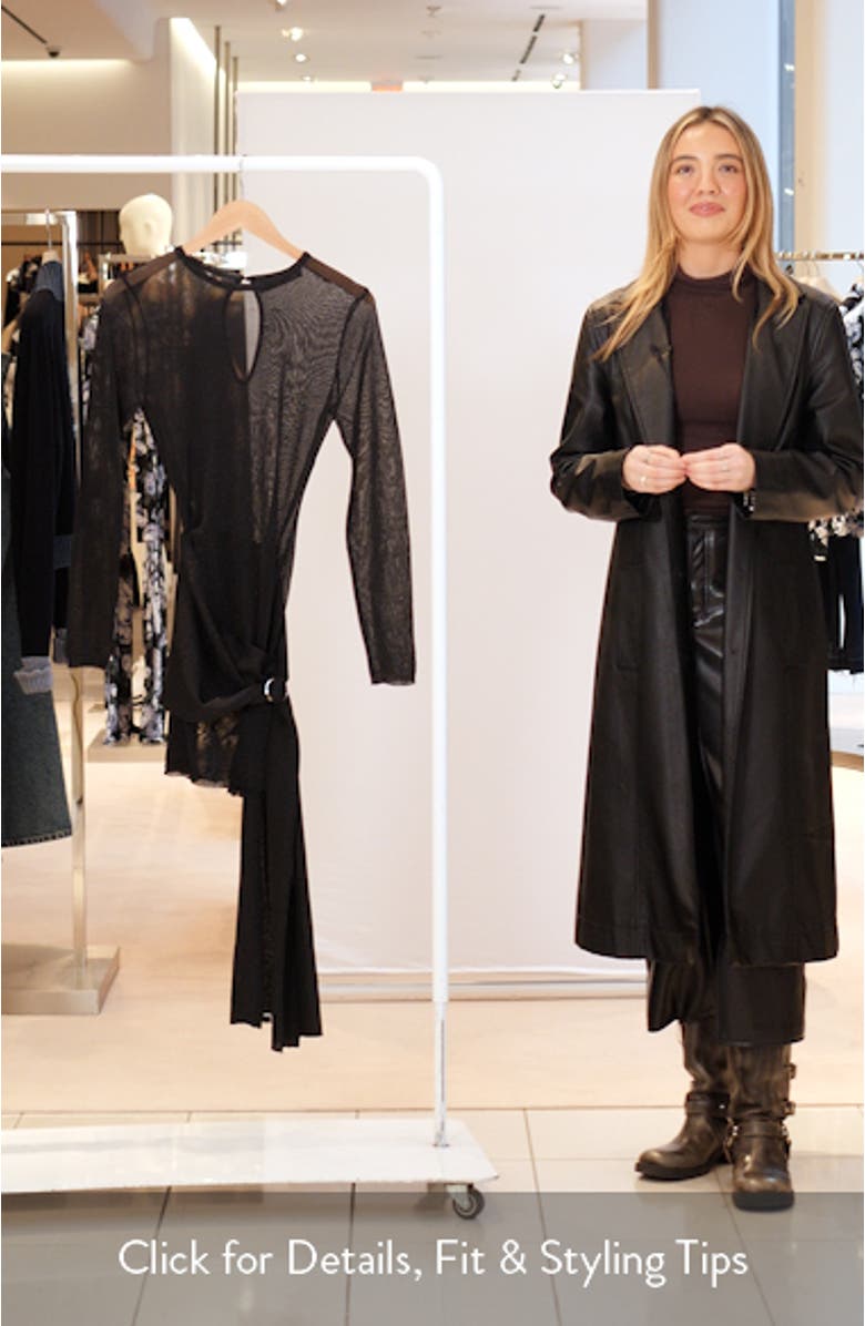 Ford O-Ring Long Sleeve Mesh Minidress, sales video thumbnail