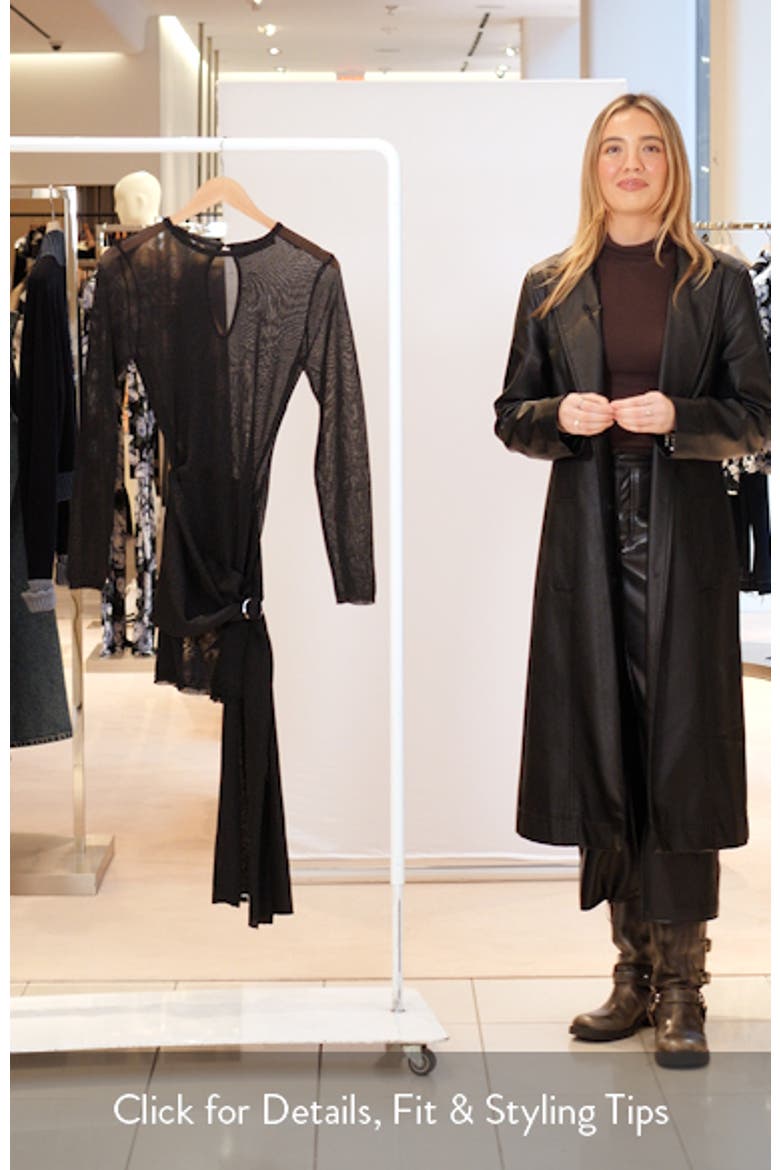 Ford O-Ring Long Sleeve Mesh Minidress video