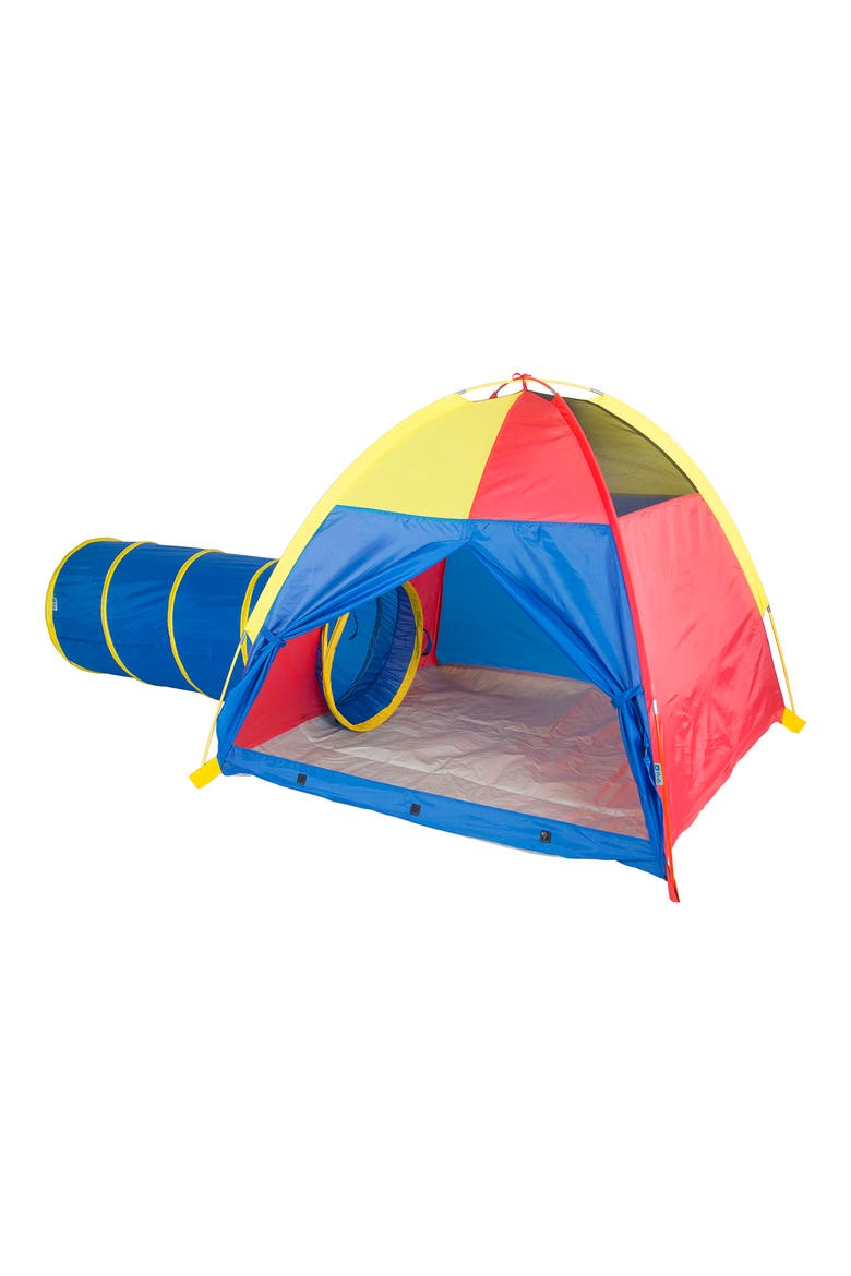 Hide Me Play Tent with Tunnel, Alternate, color, BLUE RED YELLOW