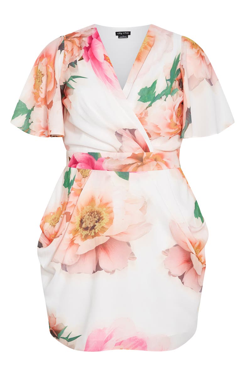 City Chic Brae Floral Print Dress, Alternate, color, Garden Party