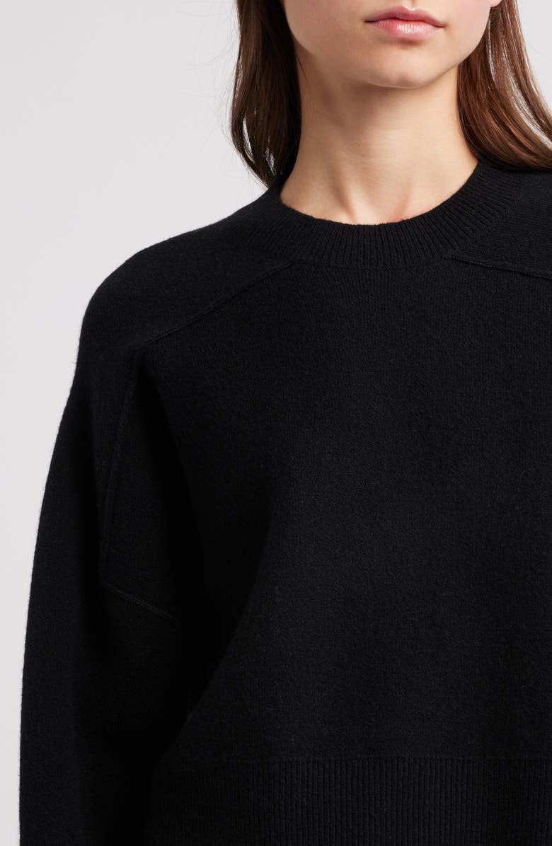 rag & bone Bridget Crewneck Wool Blend Sweater, Alternate, color, Black