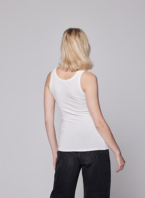 Majestic Classic Vest Top In White