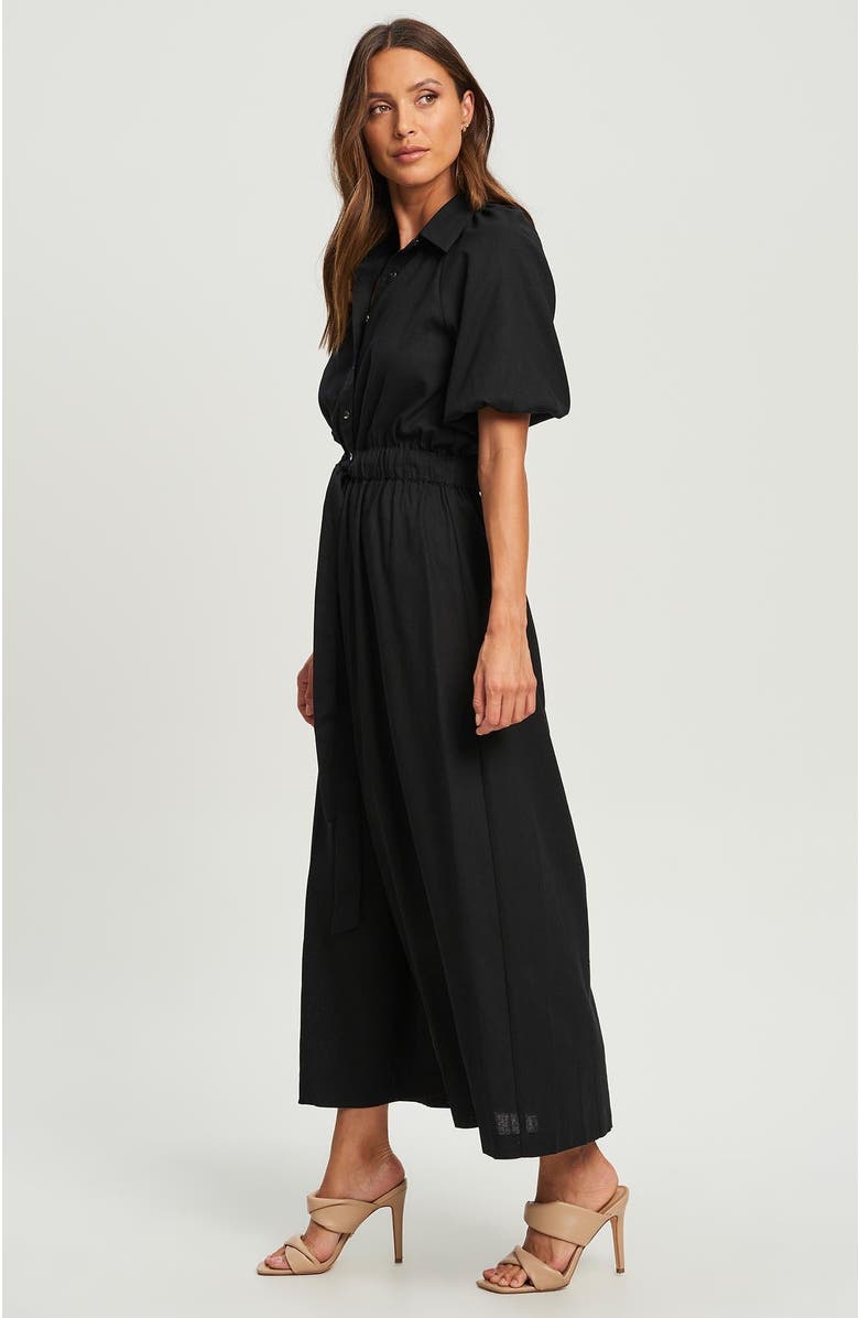 WILLA Orchid Shirt Dress, Alternate, color, Black