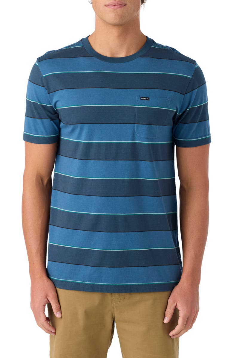 O'Neill Bolder Stripe Cotton Pocket T-Shirt, Main, color, 