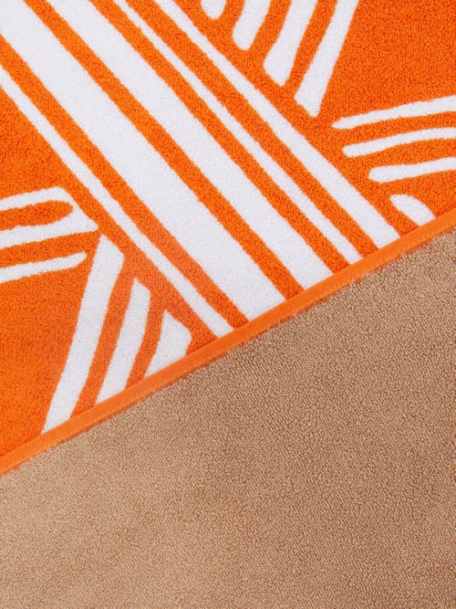Missoni Nastri 180x100 Cm Cotton Terry Beach Towel In Orange