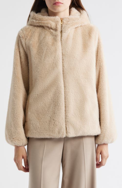 Via Spiga Faux Fur Hooded Jacket in Beige  product