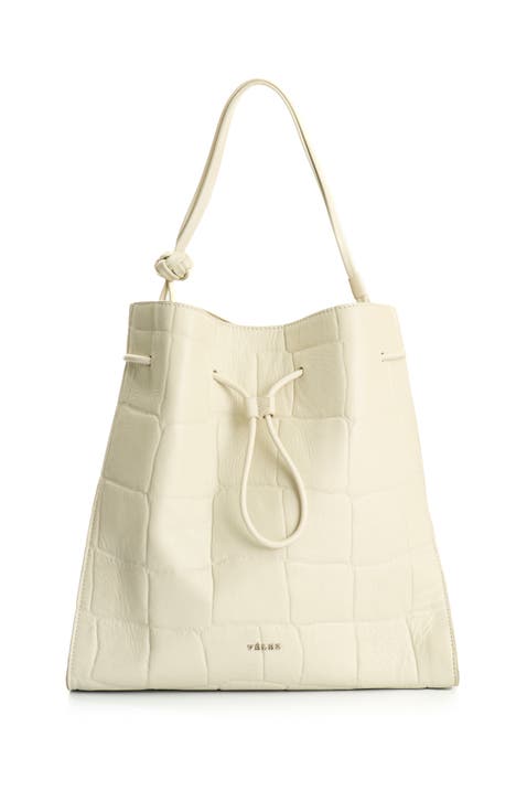 Embossed Leather Tote Bag