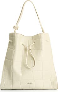 Velez Embossed Leather Tote Bag