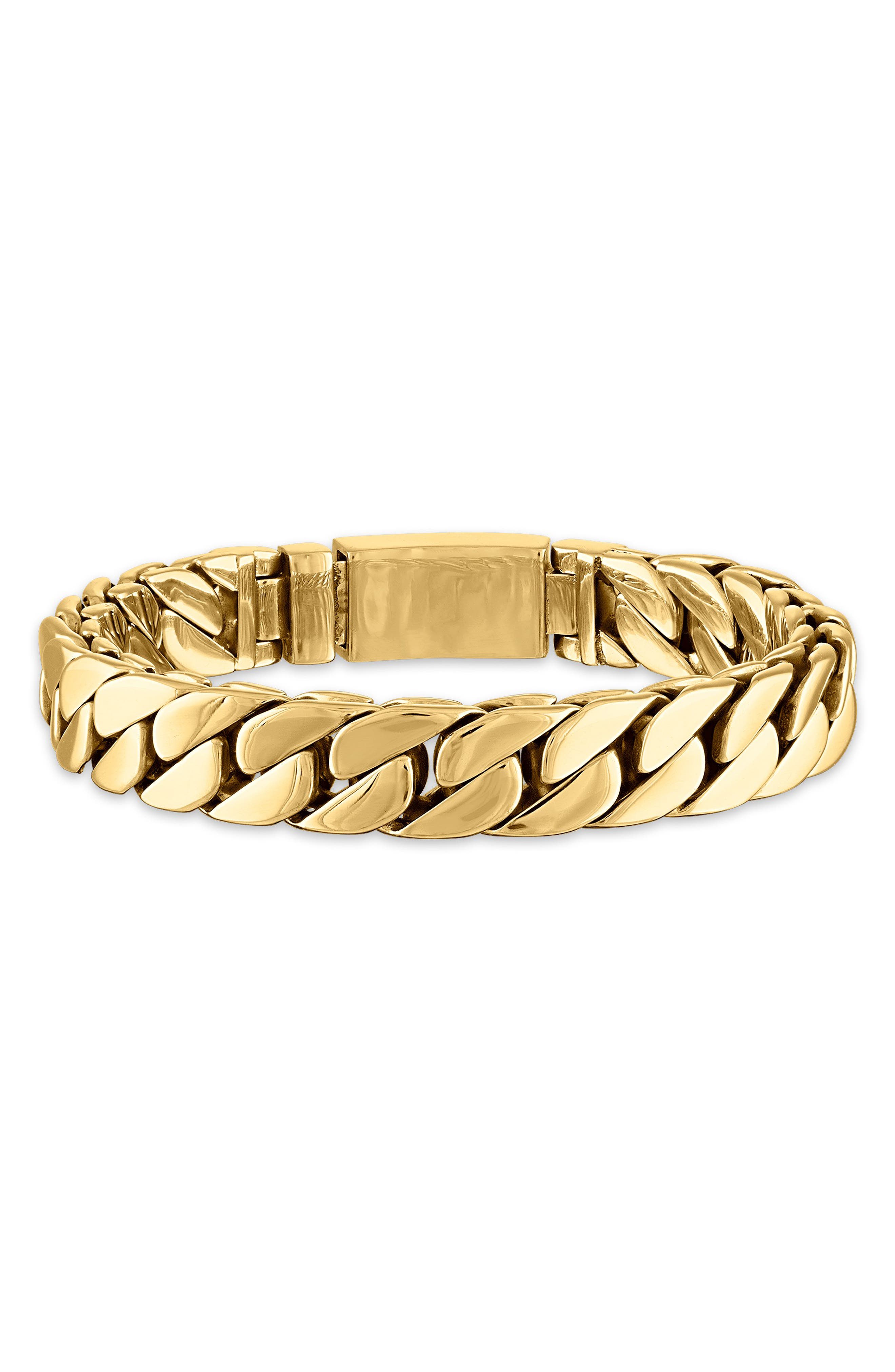 Esquire Men's Double Layer Curb Chain Bracelet