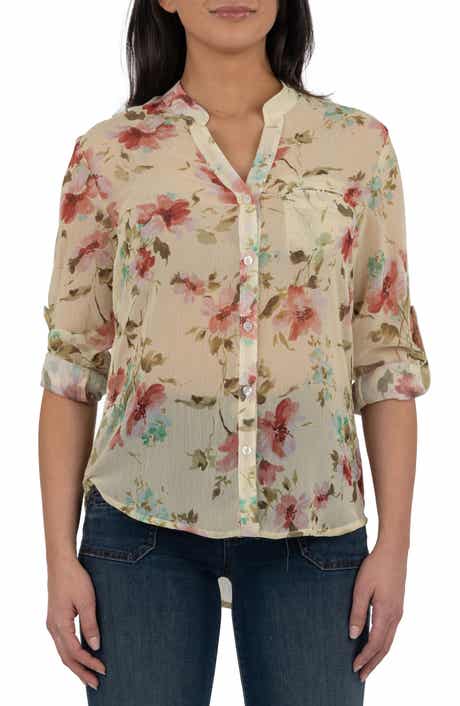 KUT from the Kloth Jasmine Chiffon Button-Up Shirt