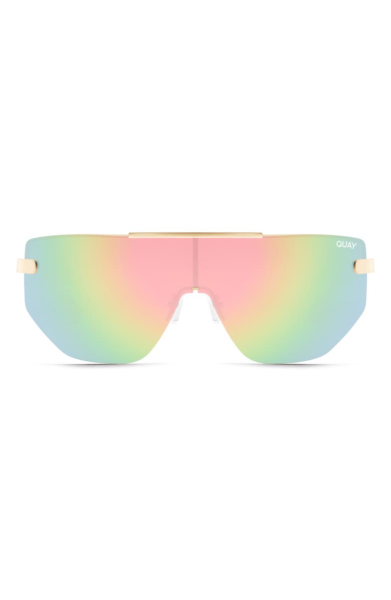 QUAY On the Edge 54mm Polarized Shield Sunglasses | Nordstrom