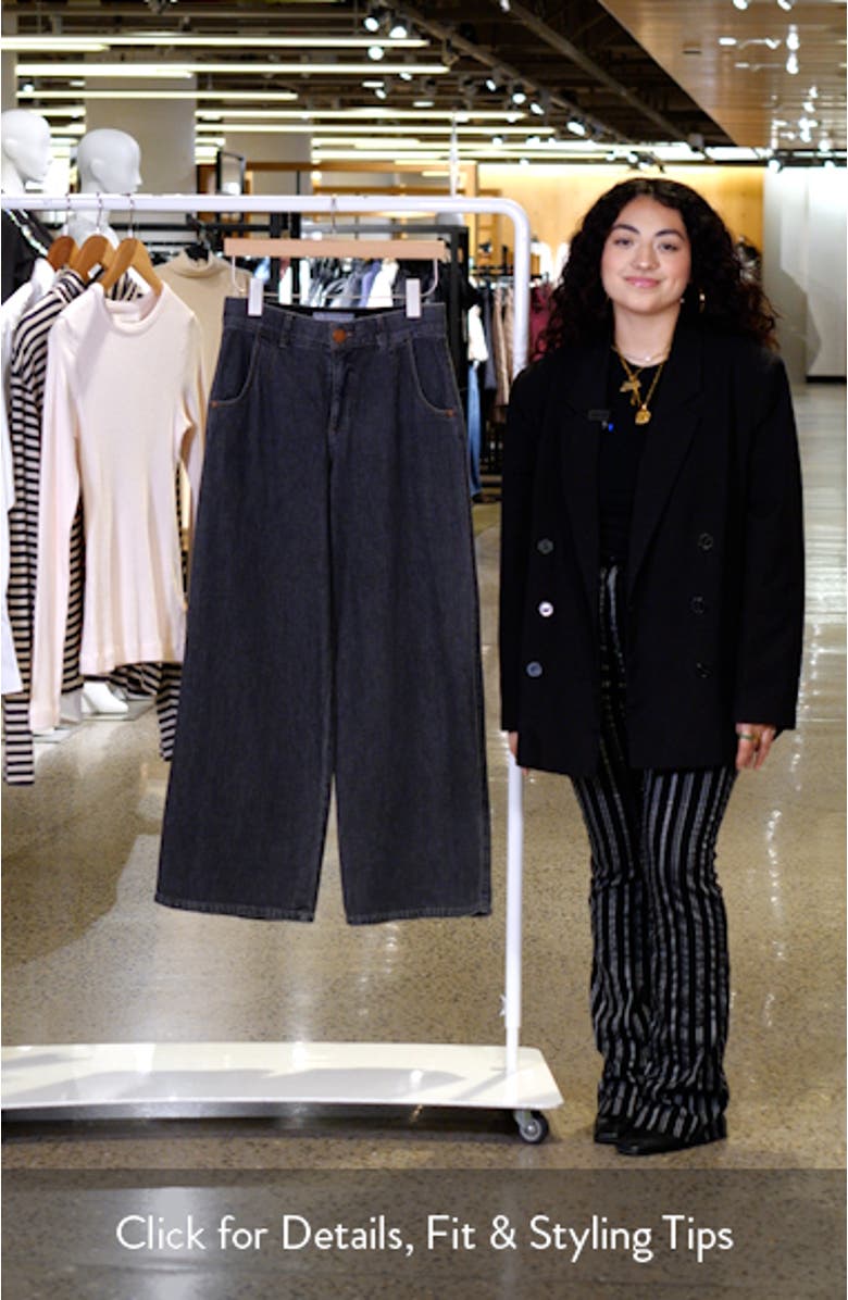 Whitney 'Ab'Solution Skyrise Wide Leg Ankle Jeans, sales video thumbnail