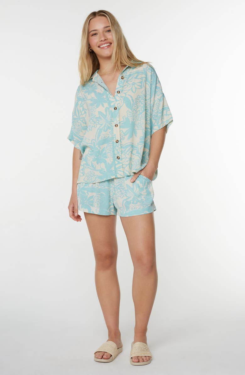 Roxy Kokomo Camp Shorts, Alternate, color, Tibetan Stone Tropicol Print