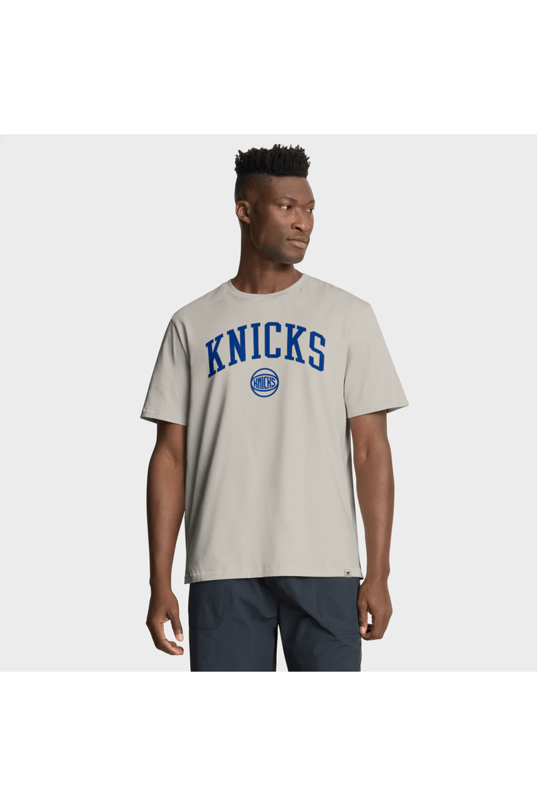 Men's Fanatics  Cream New York Knicks Crossover Collection Pull Up Jumper Shot Premium T-Shirt, Main, color, Cream