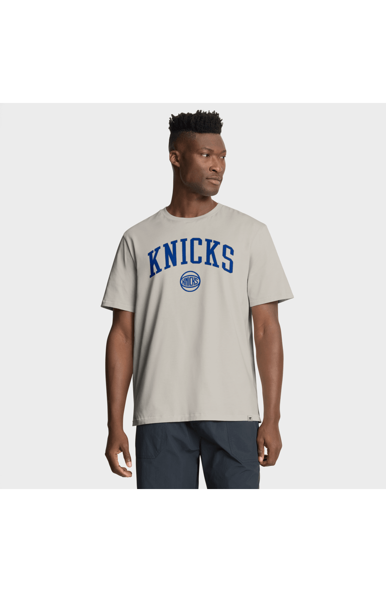 FANATICS Men's Fanatics Cream New York Knicks Crossover Collection Pull Up Jumper Shot Premium T-Shirt, Main, color, Cream