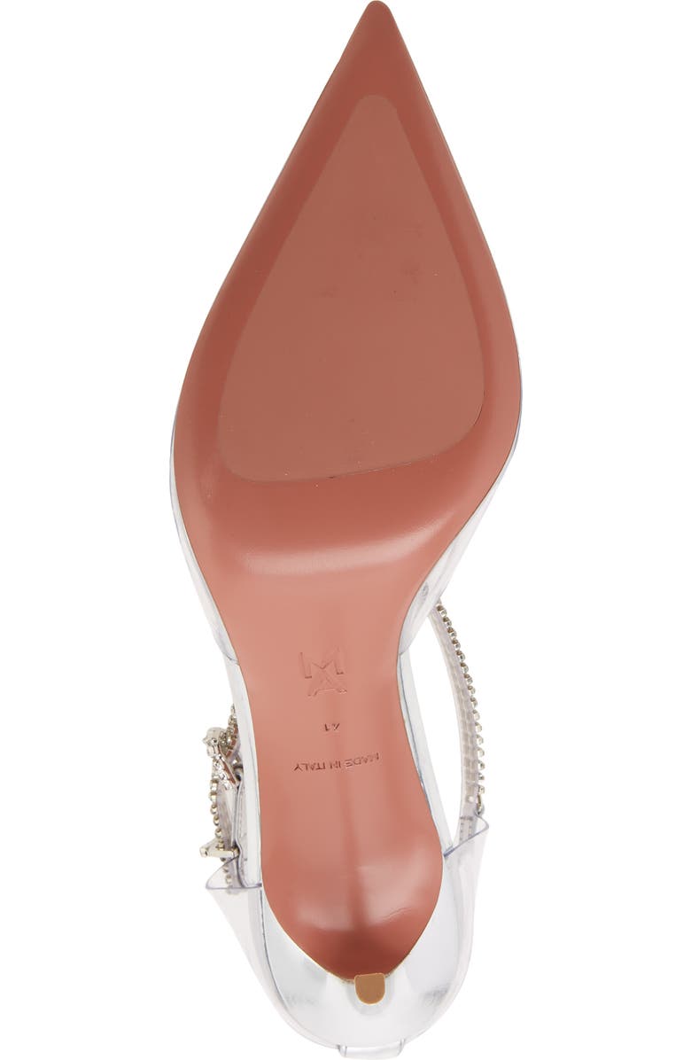 Amina Muaddi Ursina Crystal Strap Pointed Toe Clear Pump, Alternate, color,