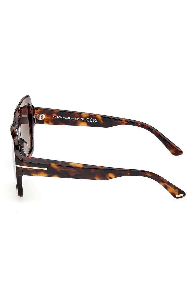 Kaya 54mm Polarized Gradient Square Sunglasses, Alternate, color, DARK HAVANA/ ECO/ POLAR