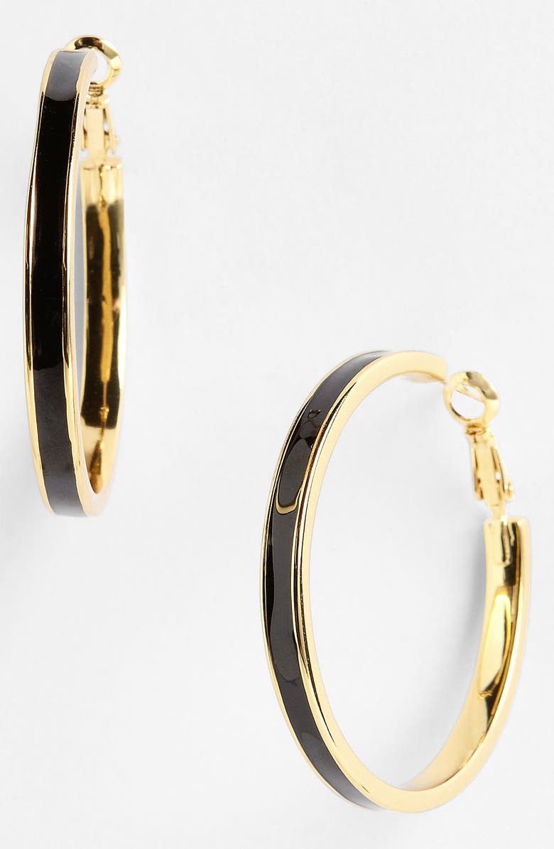 Kate Spade New York 'bar none' hoop earrings, Main, color, 