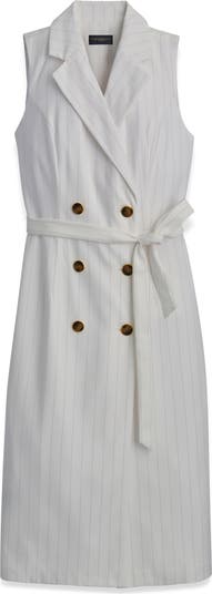 【Donna Karan New York】Double-Breasted Sleeveless Dress Donna Karan New York Double Breasted Sleeveless Dress