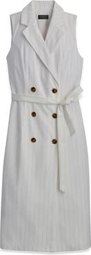 【Donna Karan New York】Double-Breasted Sleeveless Dress Donna Karan New York Double Breasted Sleeveless Dress