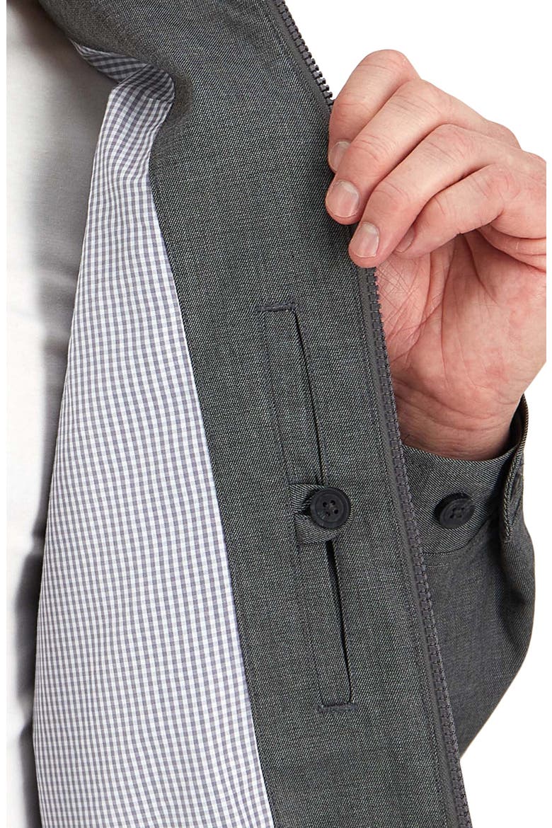 Sharkskin Full Zip Harris Jacket, Alternate, color, MEDIUM GREY