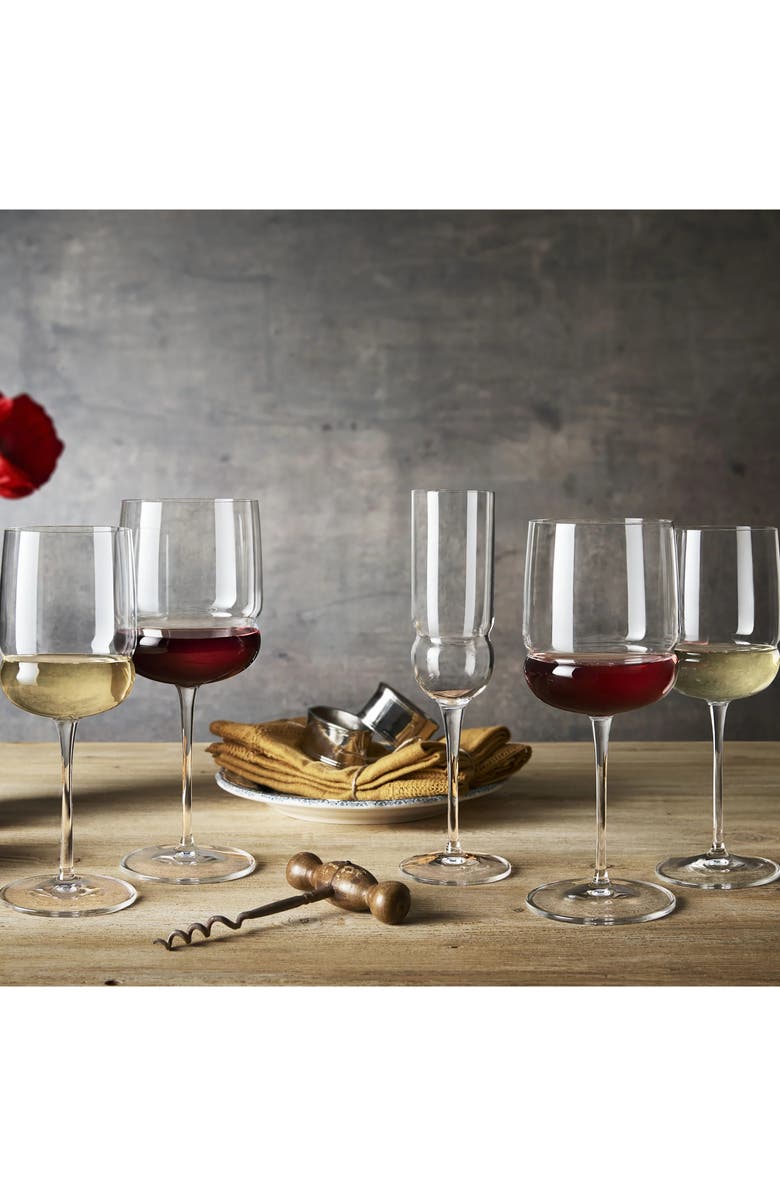 Luigi Bormioli Grandioso Set of 6 Prosecco/Sparkling Wine Glasses, Alternate, color, Clear