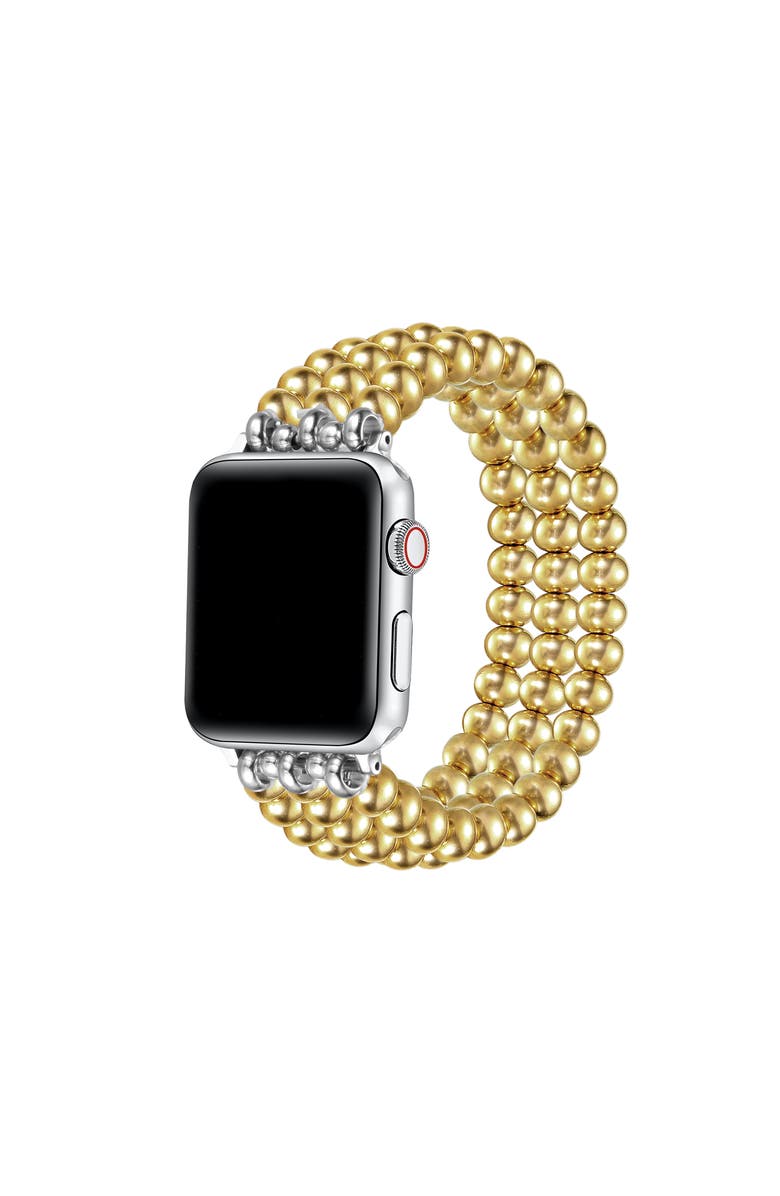 Posh Tech Nova Stainless Steel Beaded Band for Apple Watch, Main, color, 