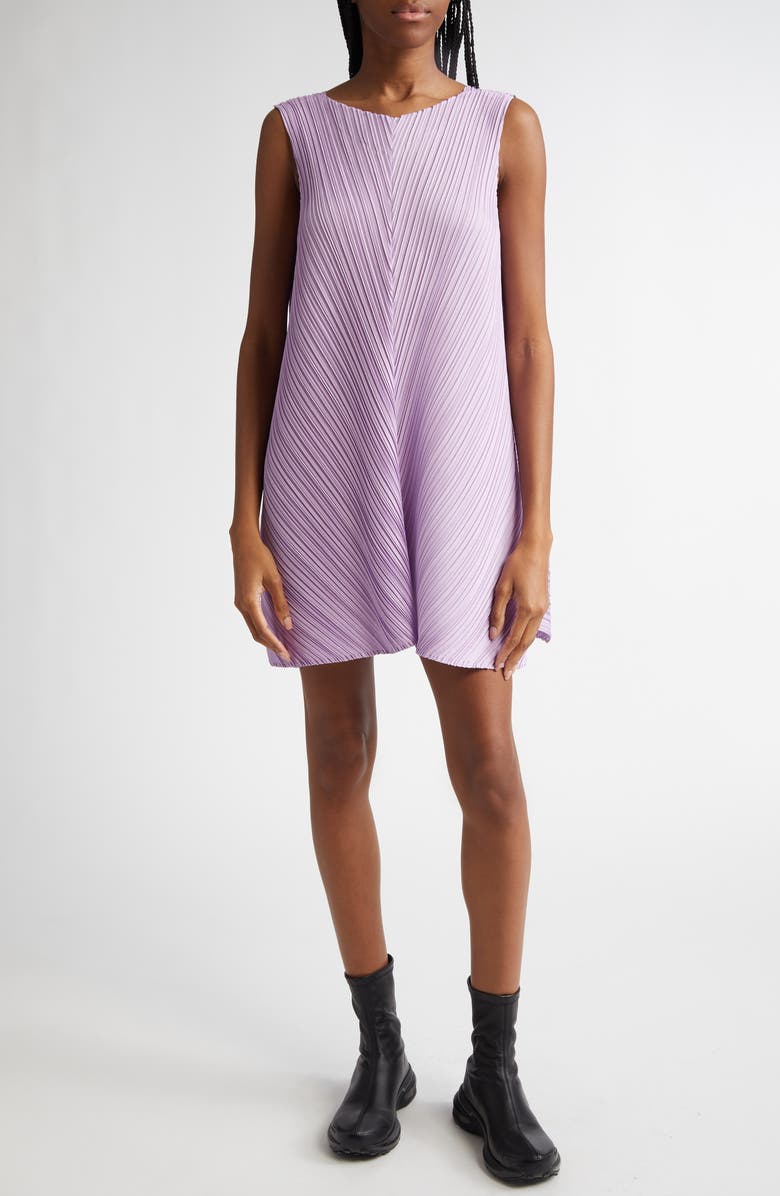 Pleats Please Issey Miyake Mellow Pleated A-Line Dress, Main, color, 