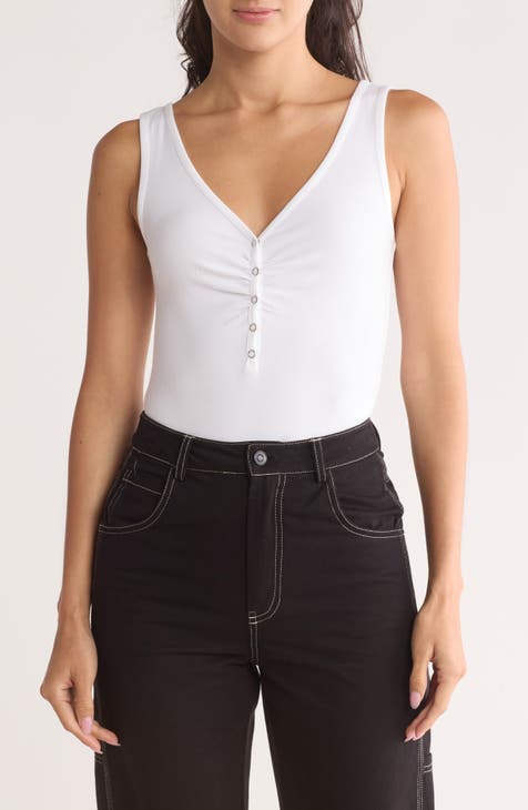 Snap Ruched Bodysuit