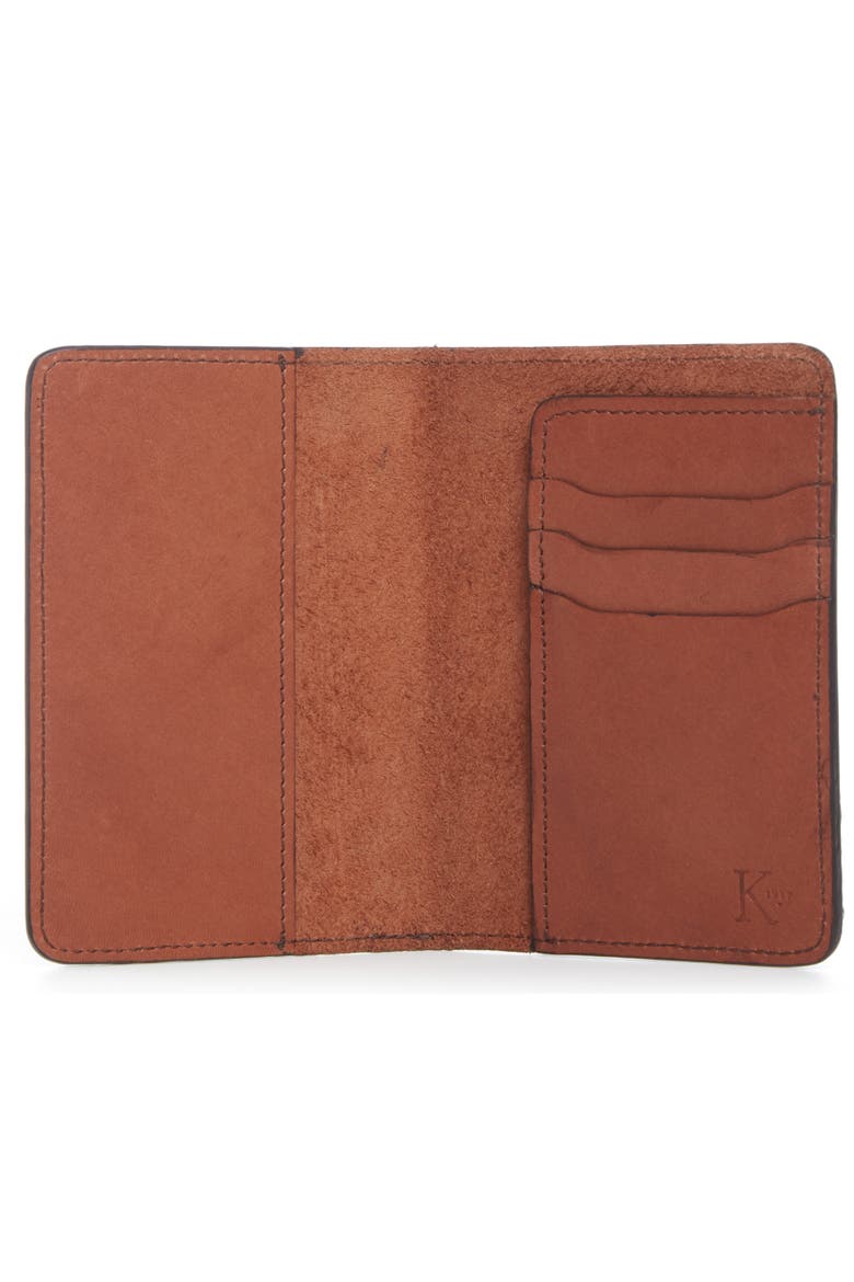 Earhart Leather Passport Case, Alternate, color, Brown
