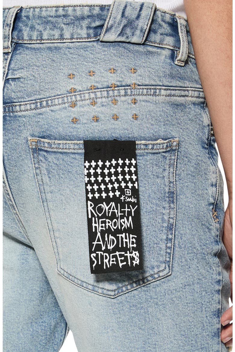 Chitch Champange Destroy Skinny Jeans, Alternate, color, DENIM