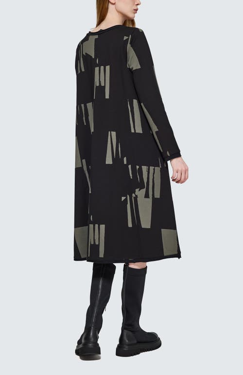 Luukaa Rivelle Printed Jersey Dress In Blue