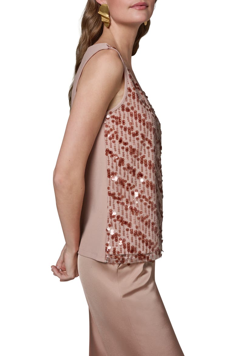 Sequin Scoop Neck Sleeveless Top, Alternate, color, UMBRIA