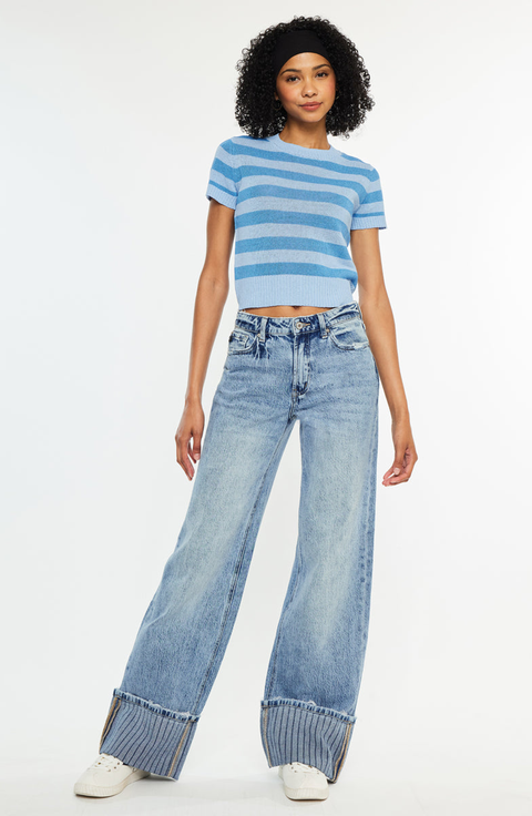 Petal High Rise Wide Leg Jeans