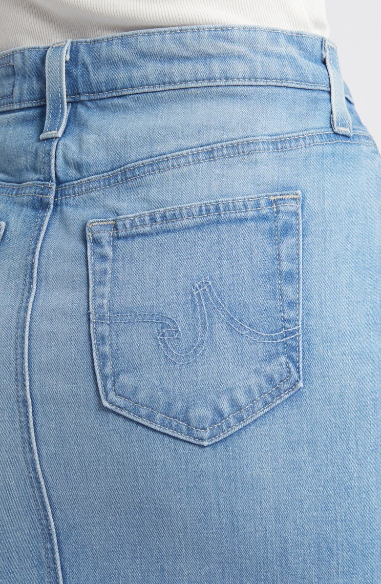 AG Erin Raw Hem Denim Pencil Skirt, Alternate, color,