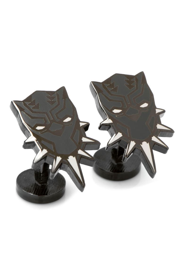 Black Panther Cuff Links, Main, color, BLACK