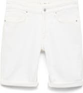 MANGO Slim Fit Denim Bermuda Shorts