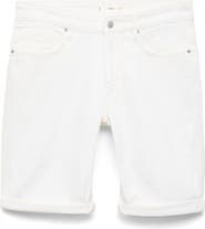 MANGO Slim Fit Denim Bermuda Shorts