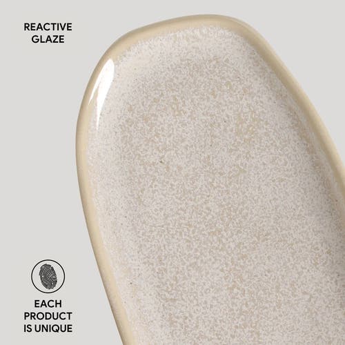 Porto Brasil Shallow Organic Oval Platter Small Set Of 4 In Neutral