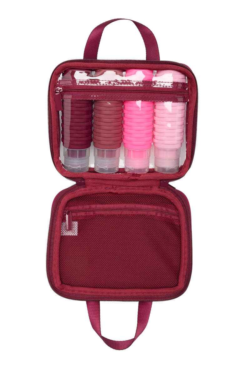 Silicone Travel Bag, Alternate, color, BURGUNDY COMBO