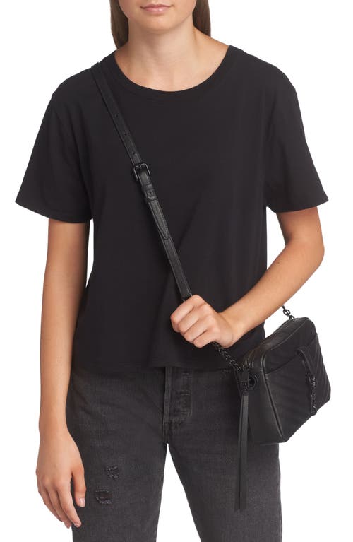 Rebecca Minkoff Edie Top Zip Convertible Crossbody Bag In Black