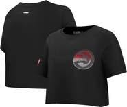 PRO STANDARD Women's Pro Standard Black Atlanta Hawks Jewels Boxy Cropped T-Shirt