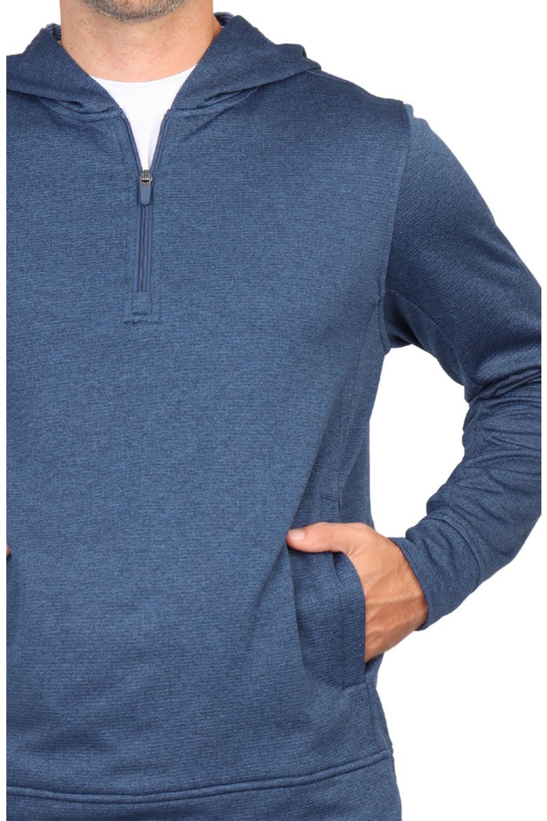 Performance Quarter Zip Hoodie, Alternate, color, INDIGO BLUE