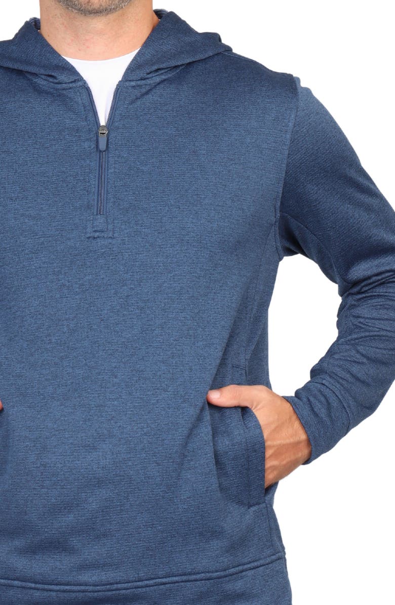 TailorByrd Performance Quarter Zip Hoodie, Alternate, color, Indigo Blue