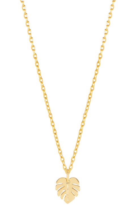 Monstera Leaf Pendant Necklace
