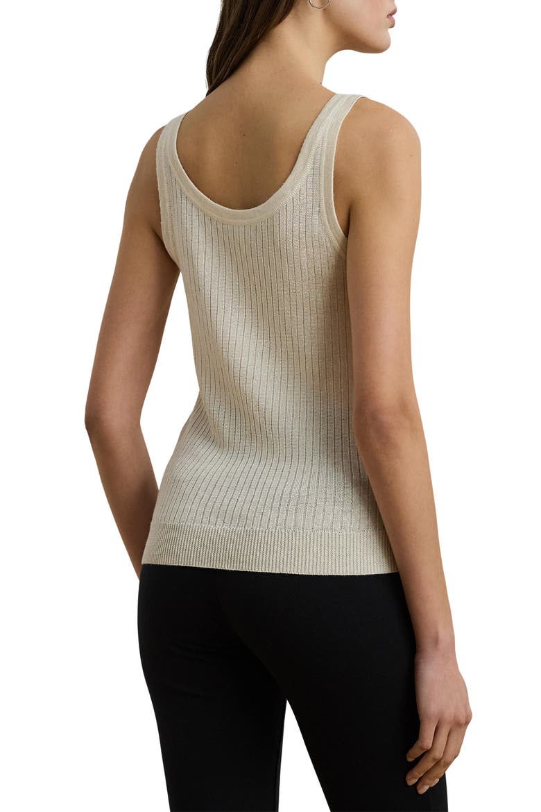 Linen Blend Rib Sweater Tank, Alternate, color, MASCARPONE CREAM